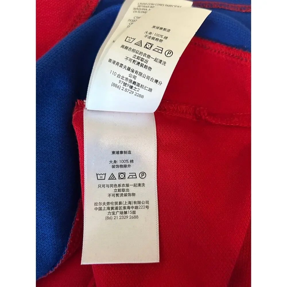 Ralph Lauren Big Pony Polo Short Sleeve Shirt Men Red L Classic Fit Rugby Golf - Picture 11 of 13